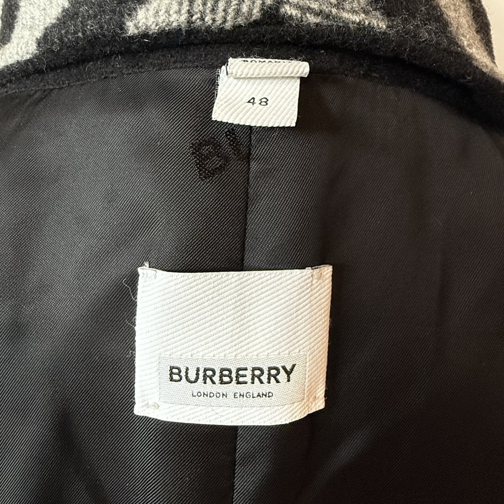 Burberry London England Wool Cashmere Chesterfield Coat 48 38 Blk‎ Velvet Collar - Picture 10 of 16